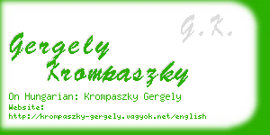 gergely krompaszky business card